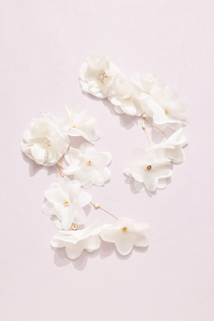 White Floral Innocence Earrings - Nakamol