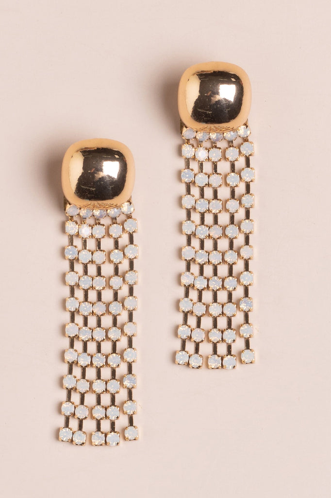Moonstone Gold Fringe Earrings - Nakamol