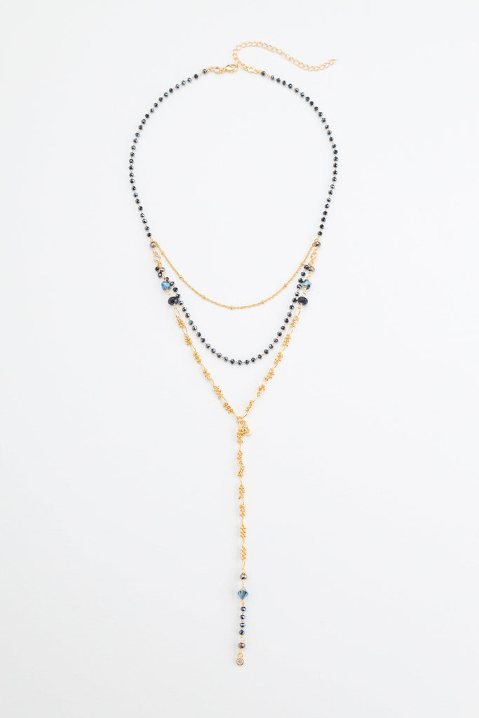 Lapis Lazuli Layer Lariat Necklace - Nakamol