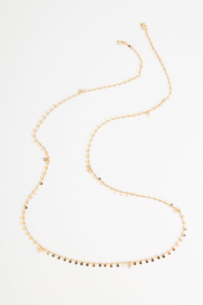 Gold Coin Charm Long Necklace - Nakamol