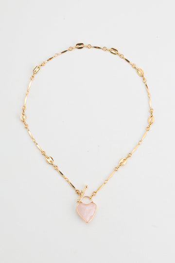 Rose Quartz Heart Pendant Necklace - Nakamol