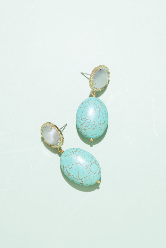 Sasha Turquoise Detail Earrings - Nakamol