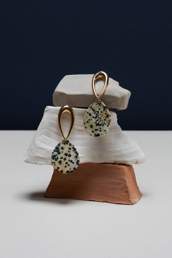 Dalmatian Stone Drop Earrings - Nakamol