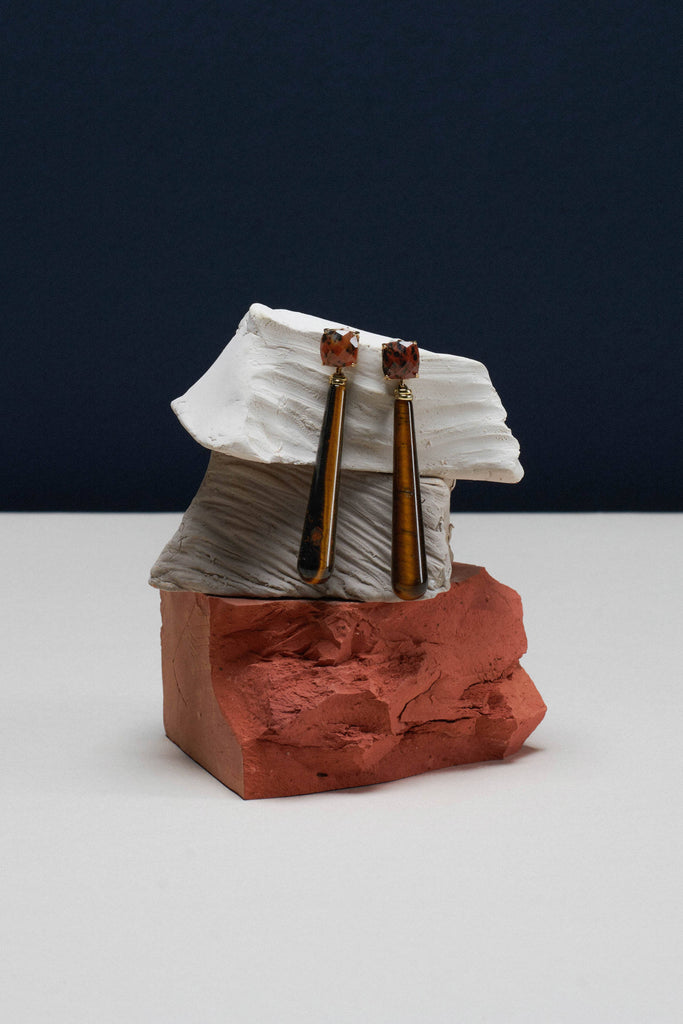 Tiger Eye Drop Earrings - Nakamol