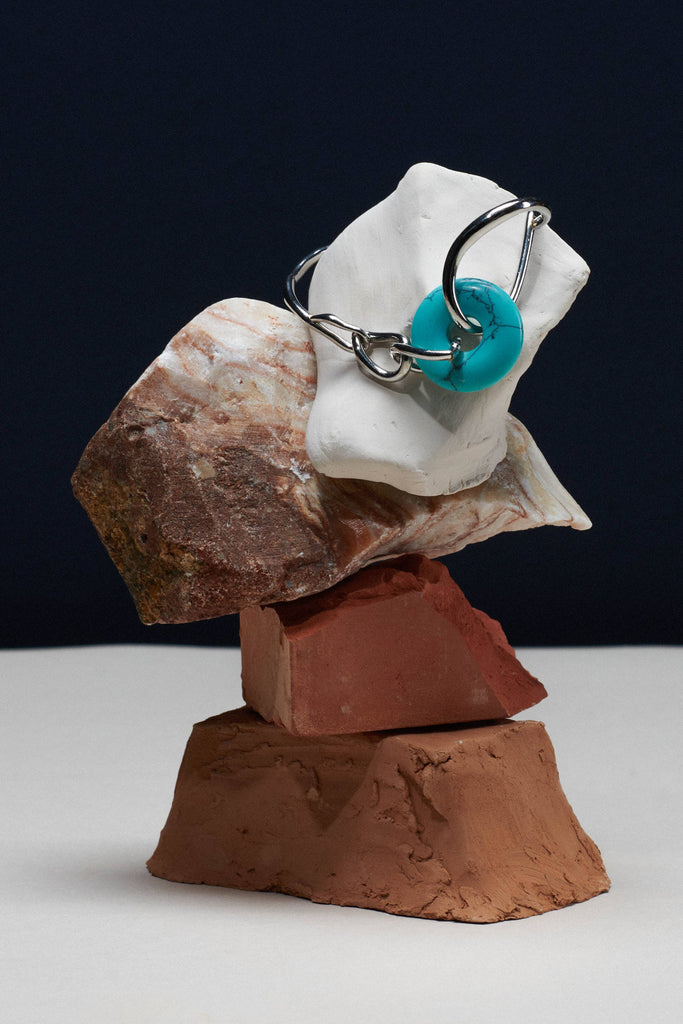 Turquoise Rhodium Bracelet - Nakamol