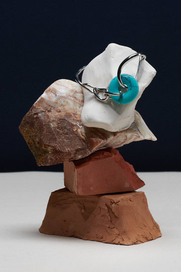Turquoise Rhodium Bracelet - Nakamol