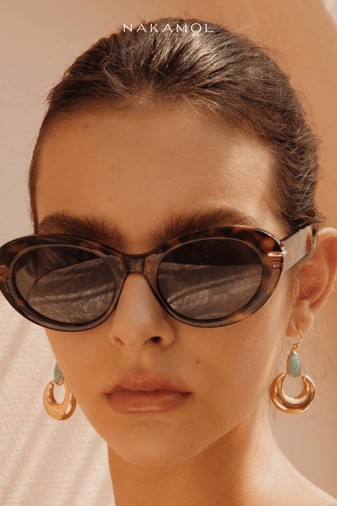 Golden Amazonite Short Drop Earrings - Nakamol