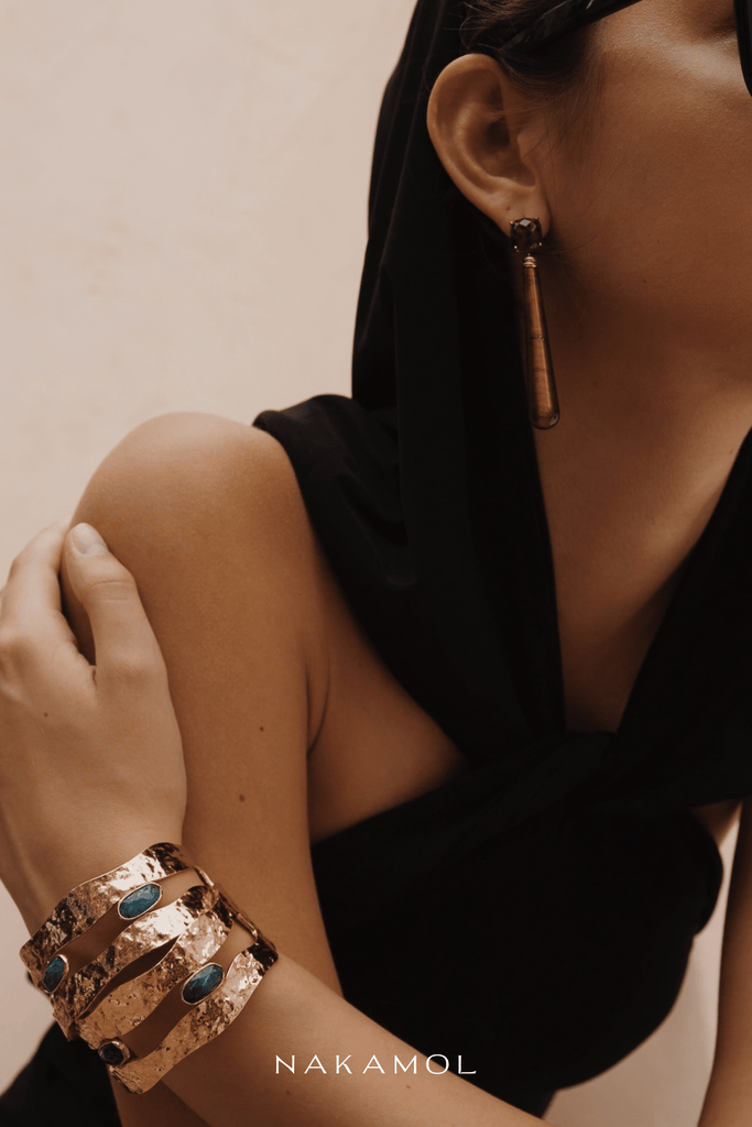 Tiger Eye Drop Earrings - Nakamol