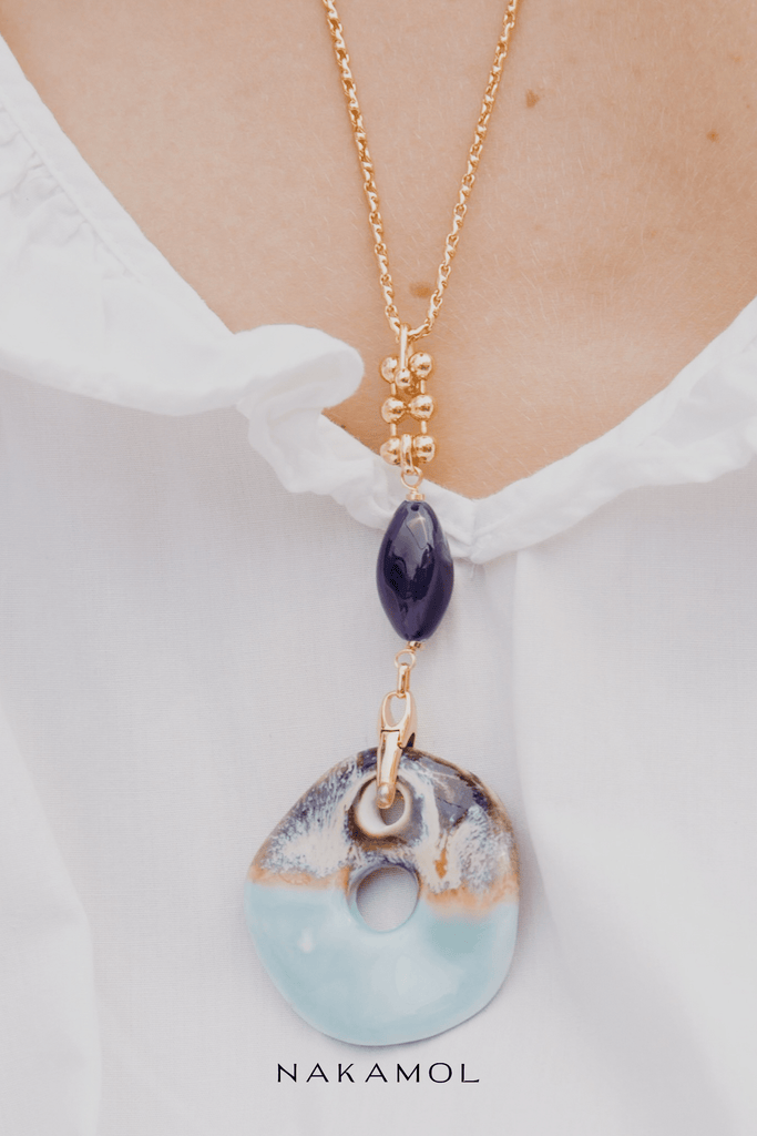 Ocean Breeze Stone Pendant Necklace - Nakamol