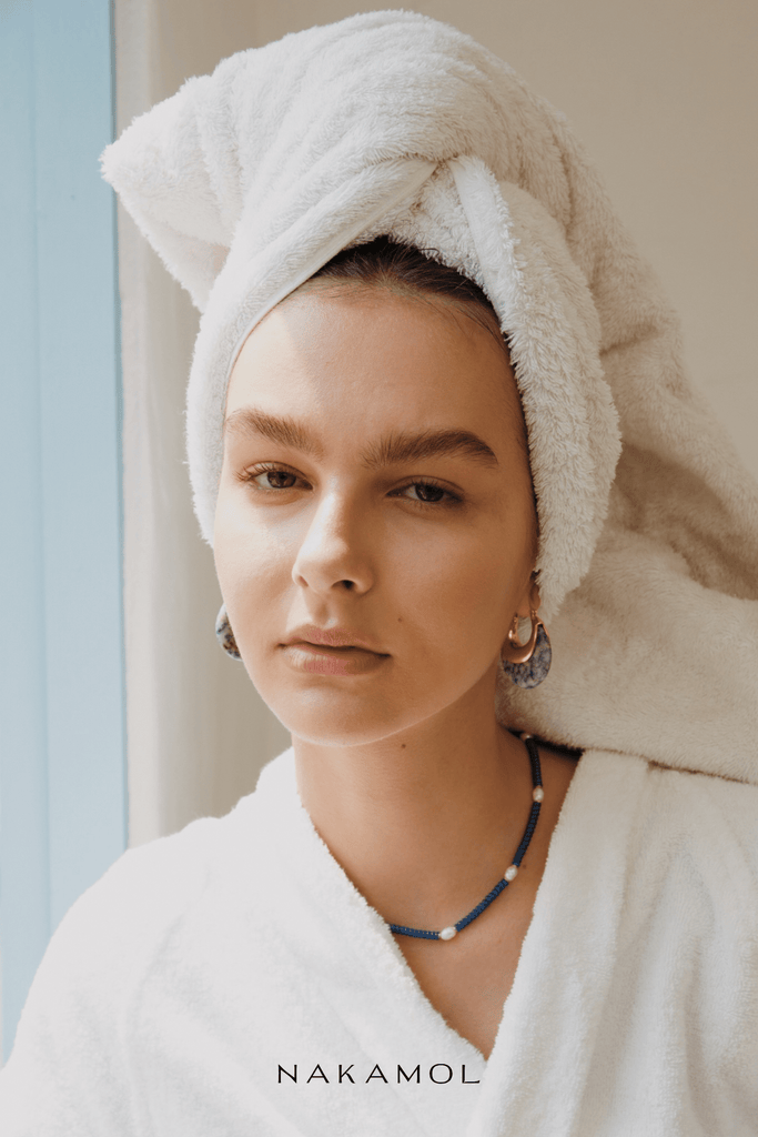 Blue Spectacle Hinge Earrings - Nakamol