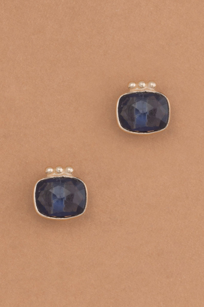 Square Montana Bezel Stud Earrings - Nakamol