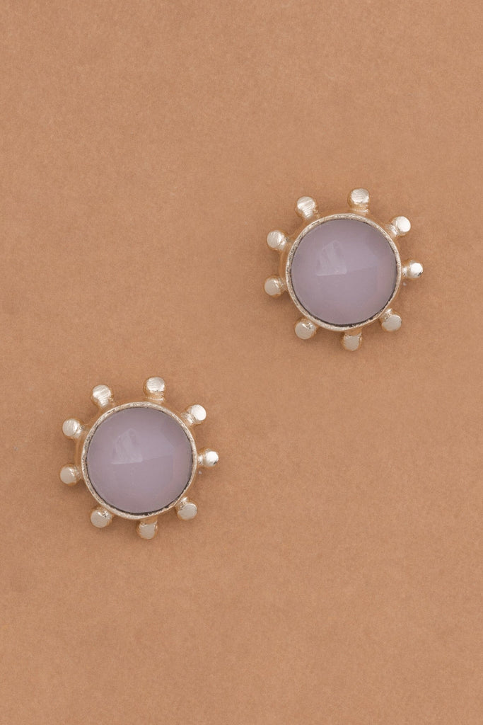 Sterling Rhinestone Stude Earrings - Nakamol