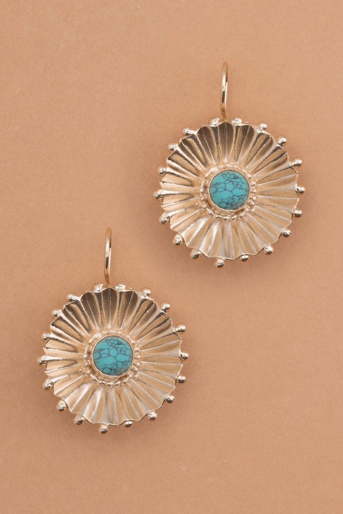 Starburst Turquoise Earrings - Nakamol