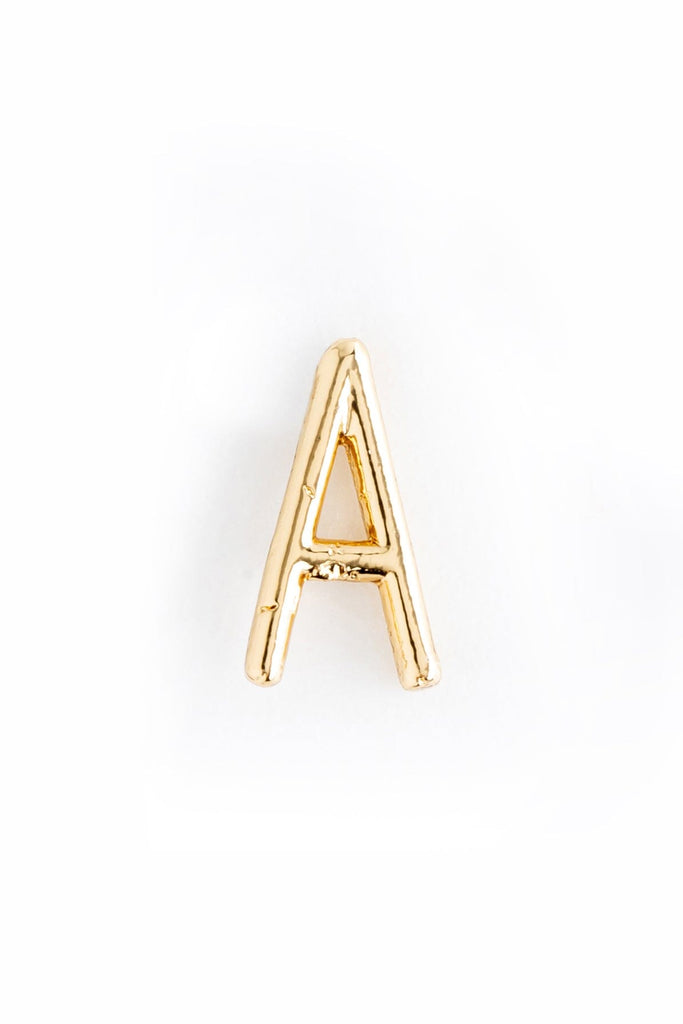 Letter A Gold Condensed Earrings - Nakamol