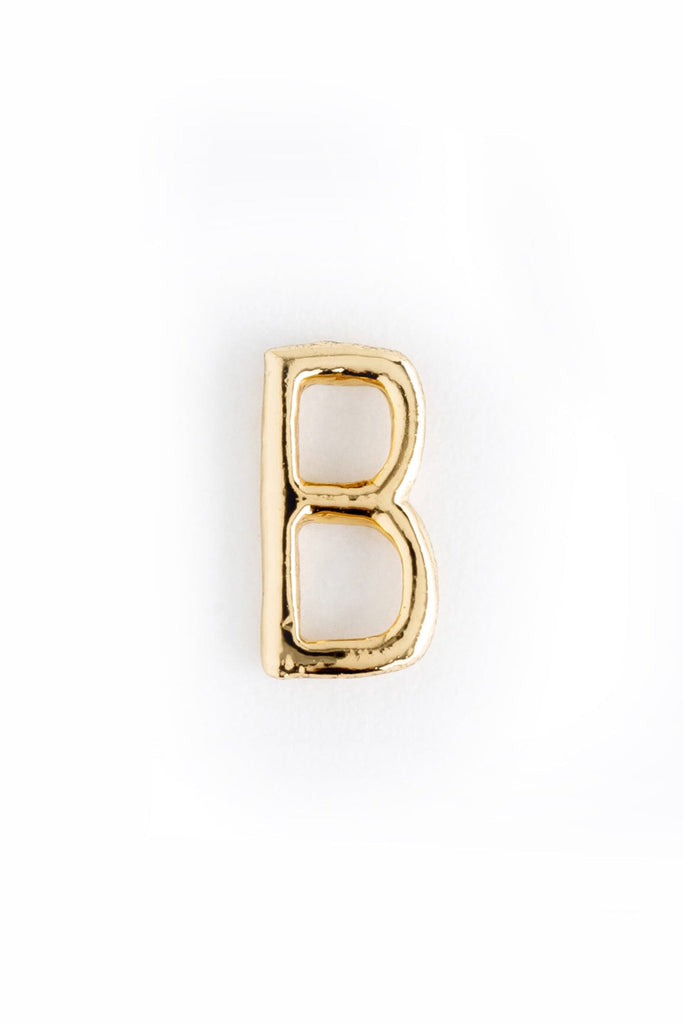 Letter B Gold Condensed Earrings - Nakamol