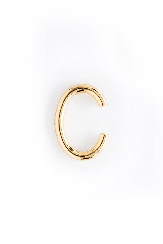 Letter C Gold Condensed Earrings - Nakamol