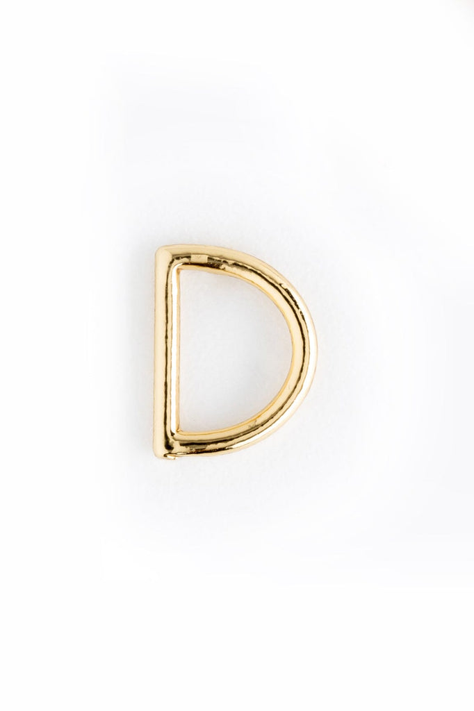 Letter D Gold Condensed Earrings - Nakamol
