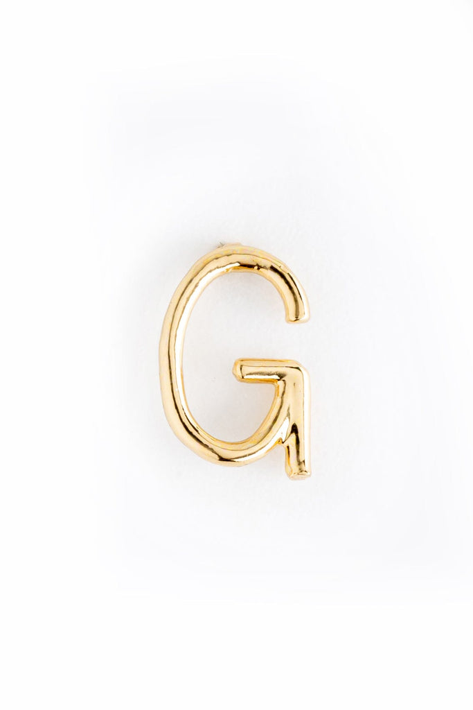 Letter G Gold Condensed Earrings - Nakamol