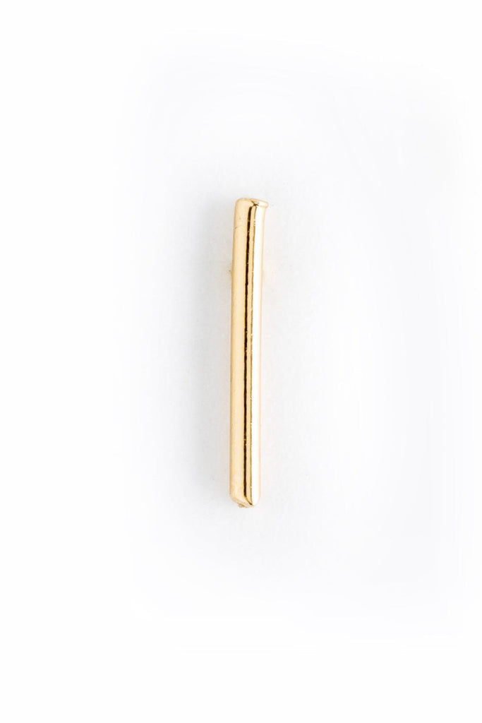 Letter I Gold Condensed Earrings - Nakamol