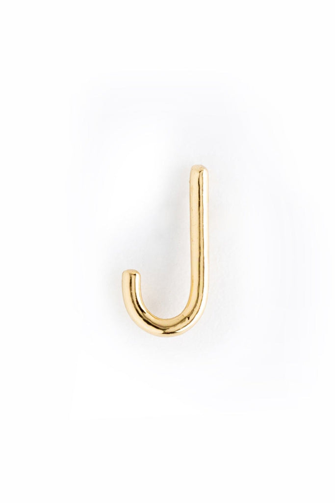Letter J Gold Condensed Earrings - Nakamol