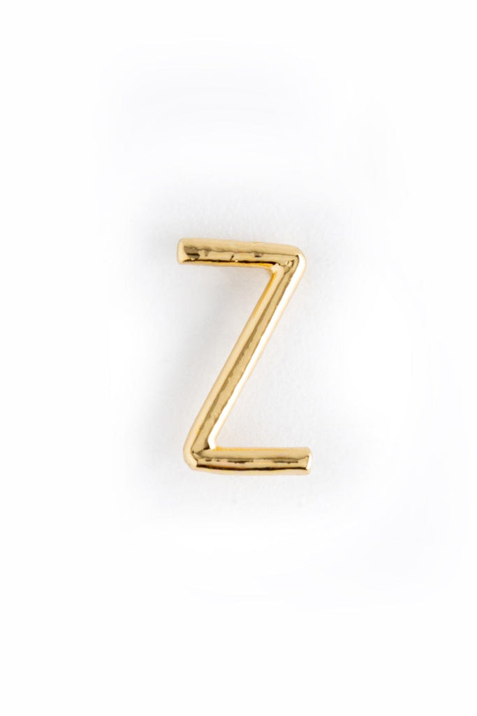 Letter Z Gold Condensed Earrings - Nakamol