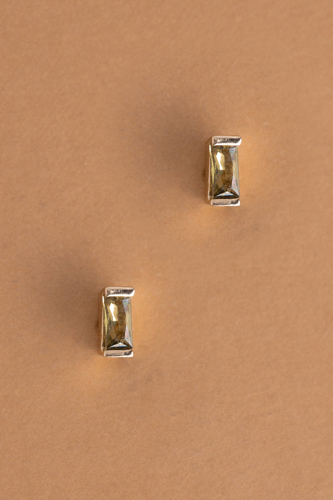 August Yellow Gold Stud Earrings - Nakamol