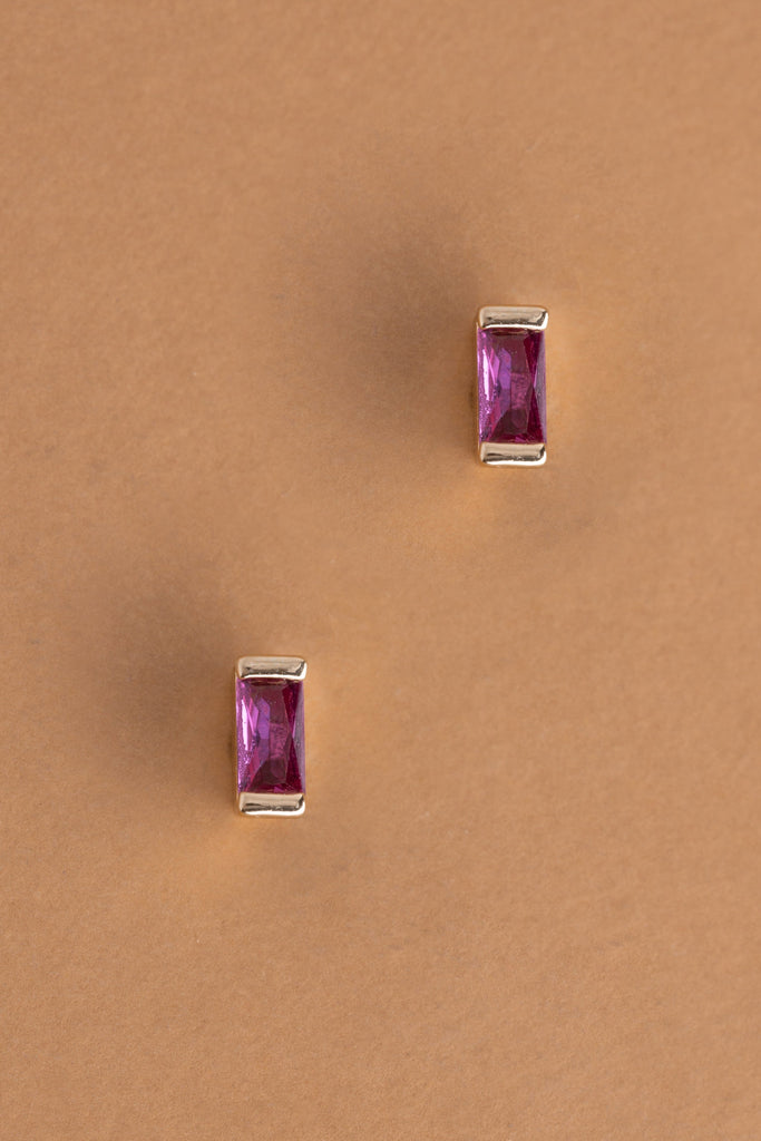 July Ruby Stud Earrings - Nakamol