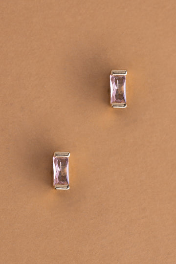 October Pink Gold Stud Earrings - Nakamol