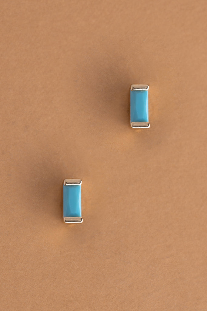 December Turquoise Stud Earrings - Nakamol