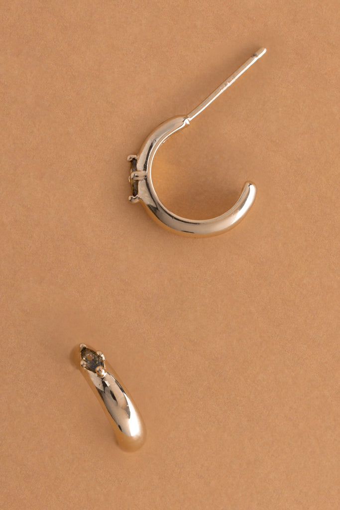 August Peridot J-Hoop Earrings - Nakamol