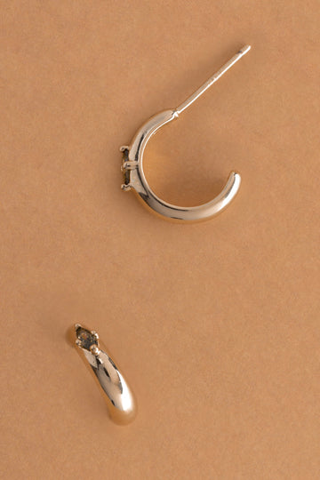 August Peridot J-Hoop Earrings - Nakamol