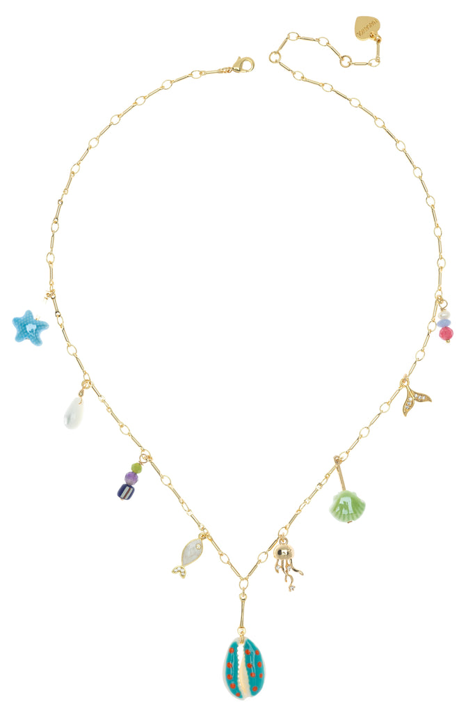 Blue Waves Charm Necklace - Nakamol