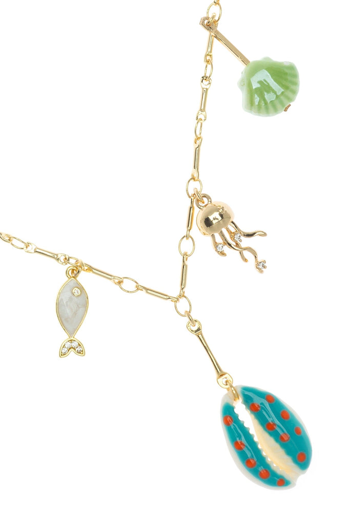 Blue Waves Charm Necklace - Nakamol