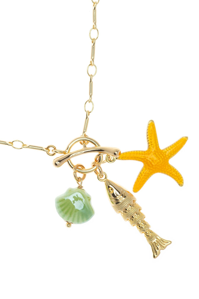 Starfish Pearl Charm Necklace - Nakamol