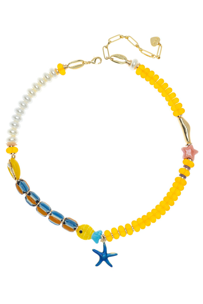 Yellow Blue Starfish Necklace - Nakamol