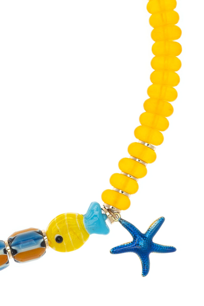Yellow Blue Starfish Necklace - Nakamol