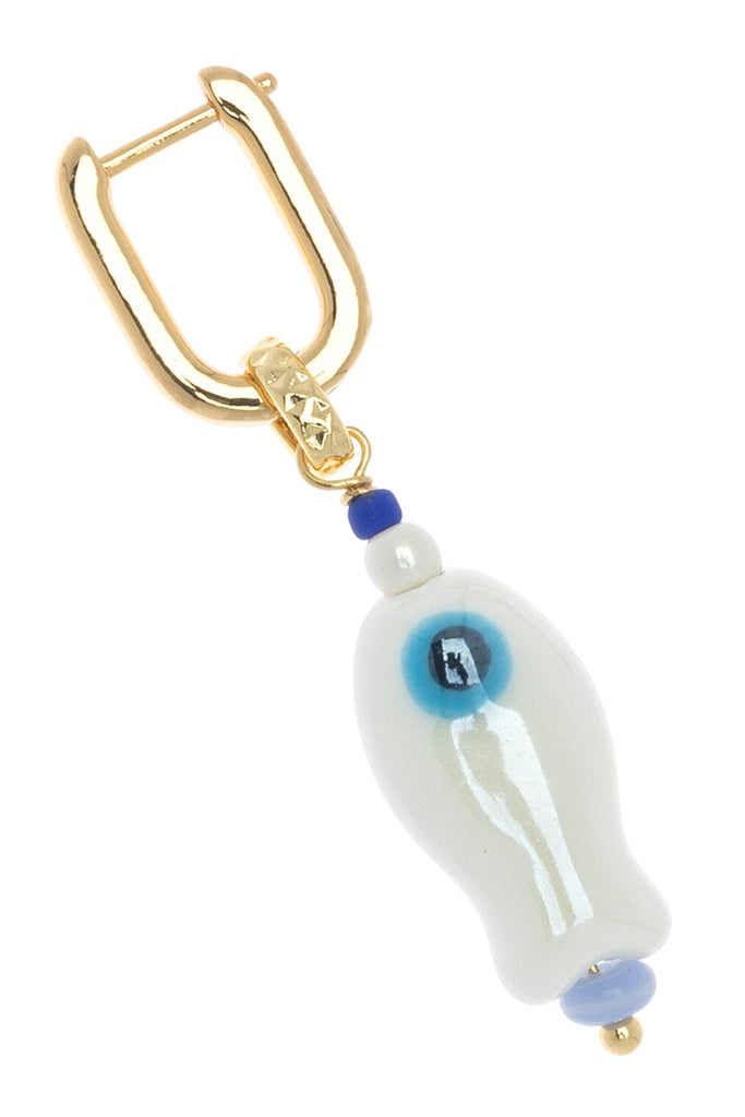 Lucky White Fish Drop Earrings - Nakamol