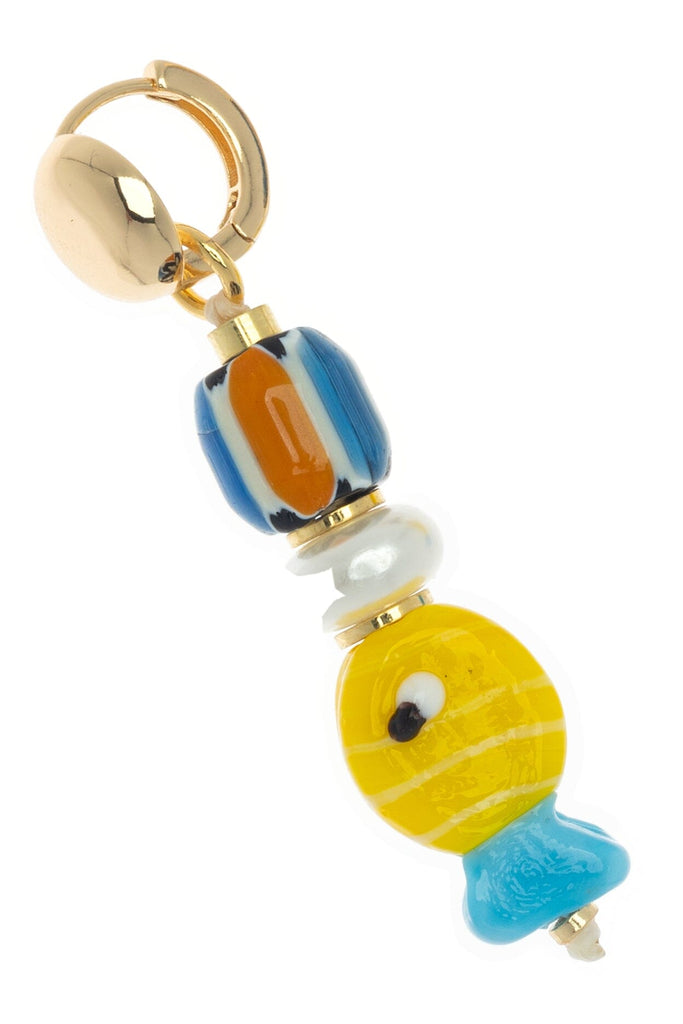 Yellow Fish Bead Drop Earrings - Nakamol