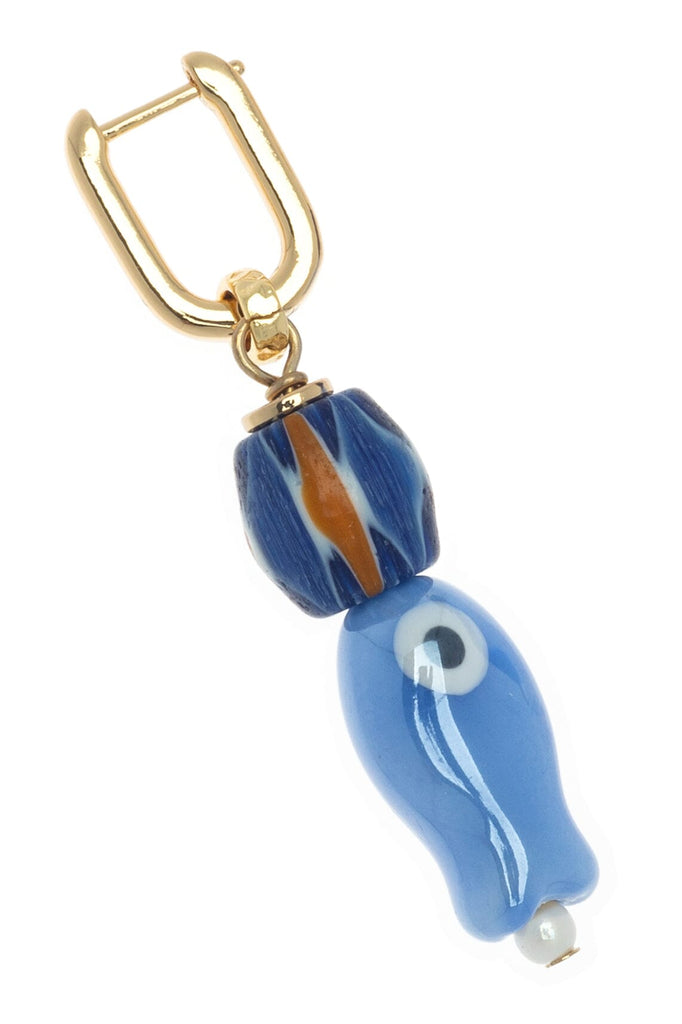 Lucky Blue Fish Drop Earrings - Nakamol