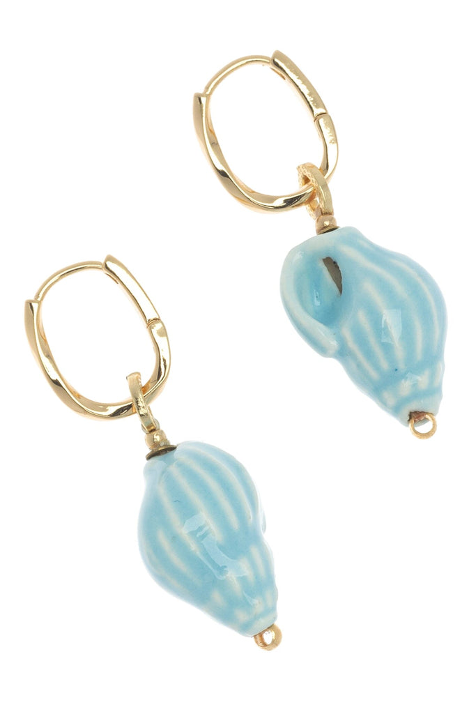 Blue Conu Drop Errings - Nakamol