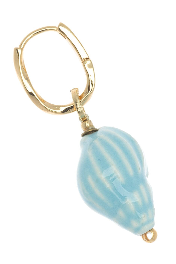 Blue Conu Drop Errings - Nakamol