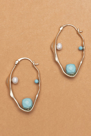 Ocean Orbit Hoop Earrings - Nakamol
