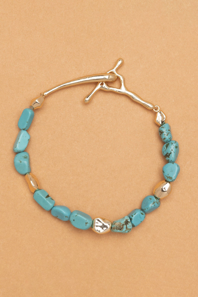 Chunky Turquoise Stone Bracelet - Nakamol