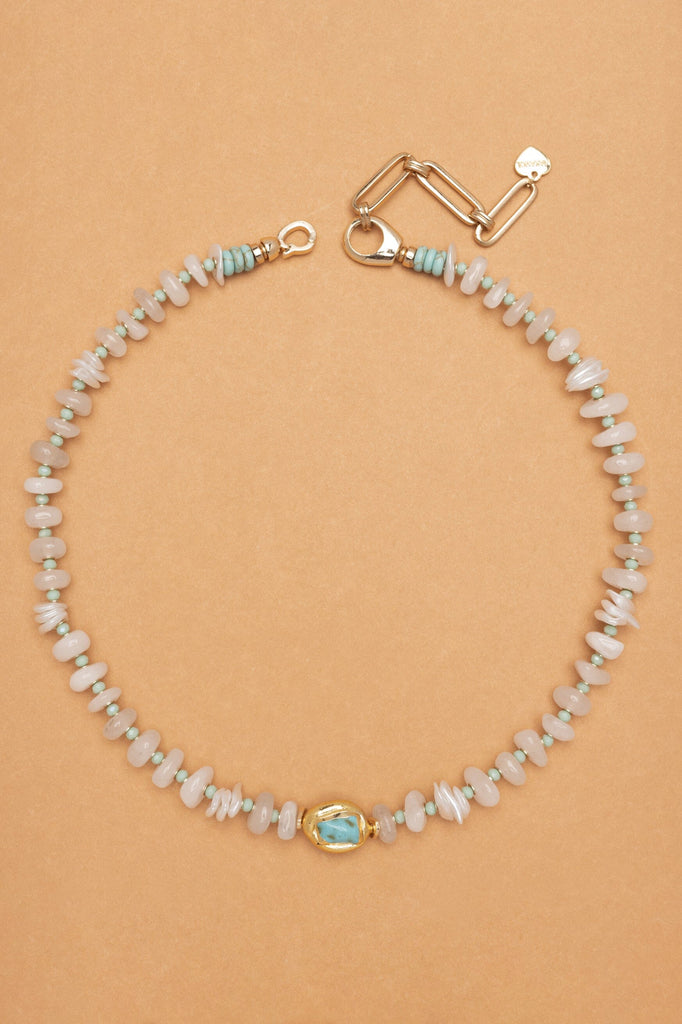 Moonstone Turquoise Beaded Necklace - Nakamol