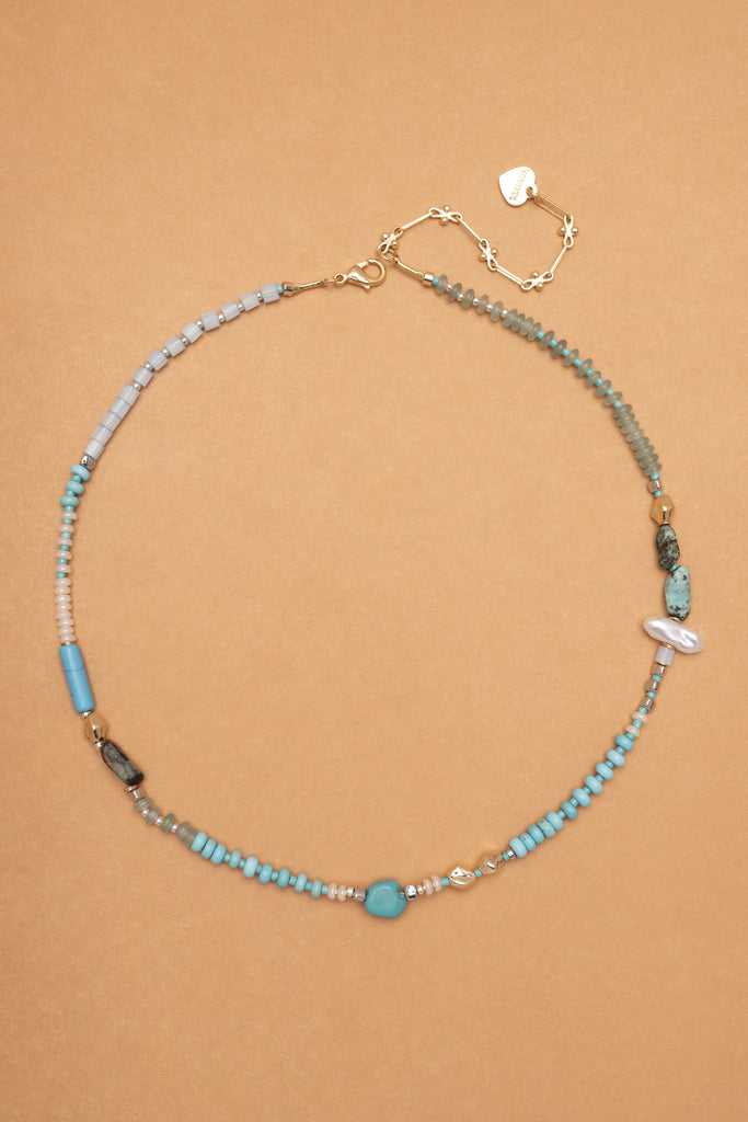 Turquoise Mix Beaded Necklace - Nakamol