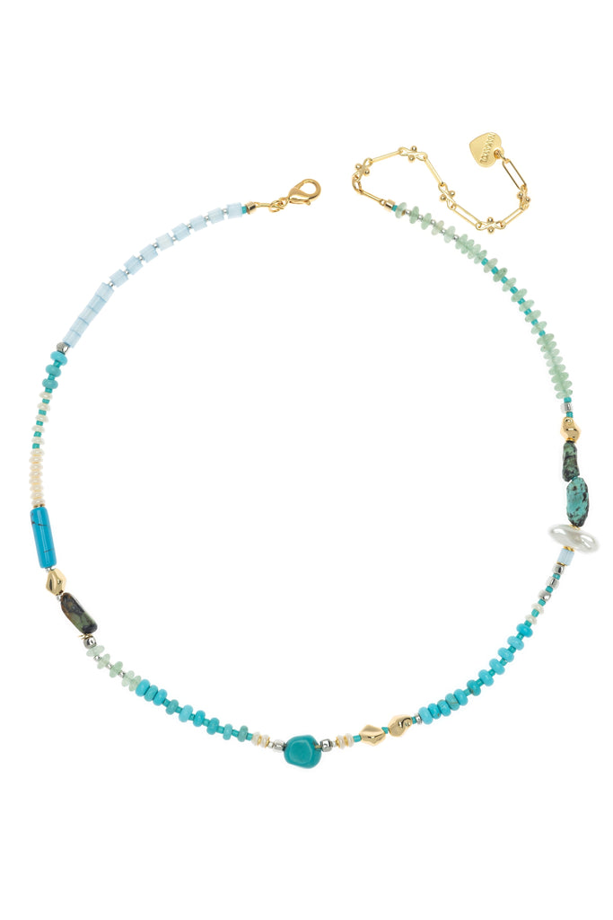 Turquoise Mix Beaded Necklace - Nakamol