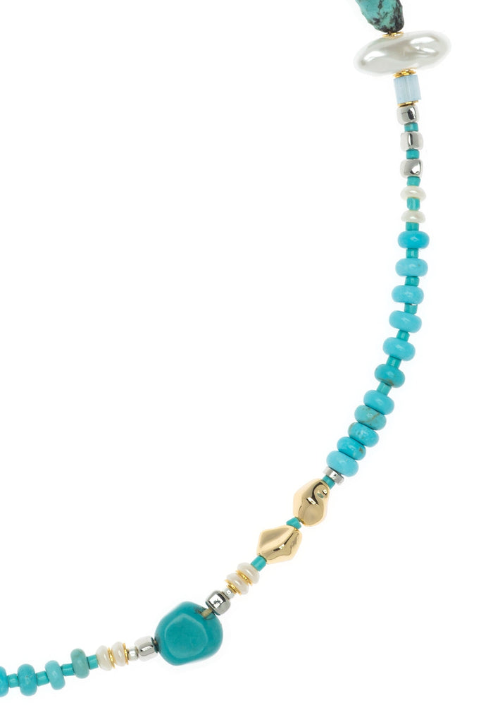 Turquoise Mix Beaded Necklace - Nakamol