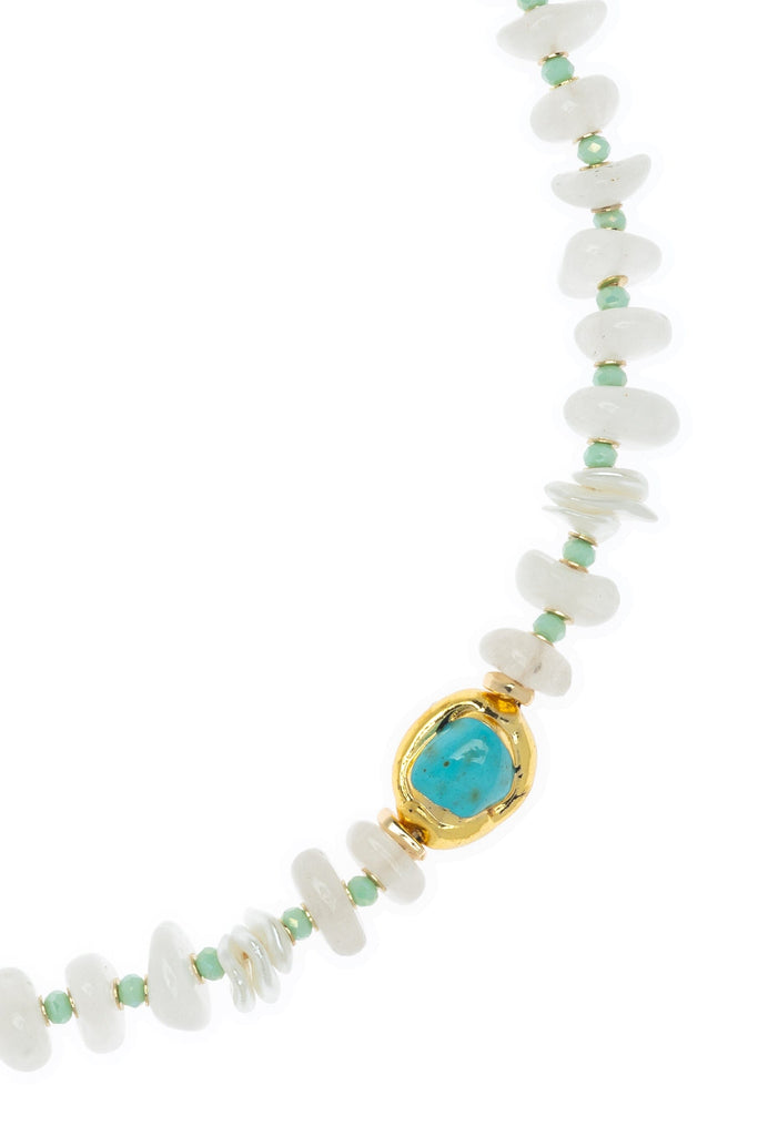 Moonstone Turquoise Beaded Necklace - Nakamol