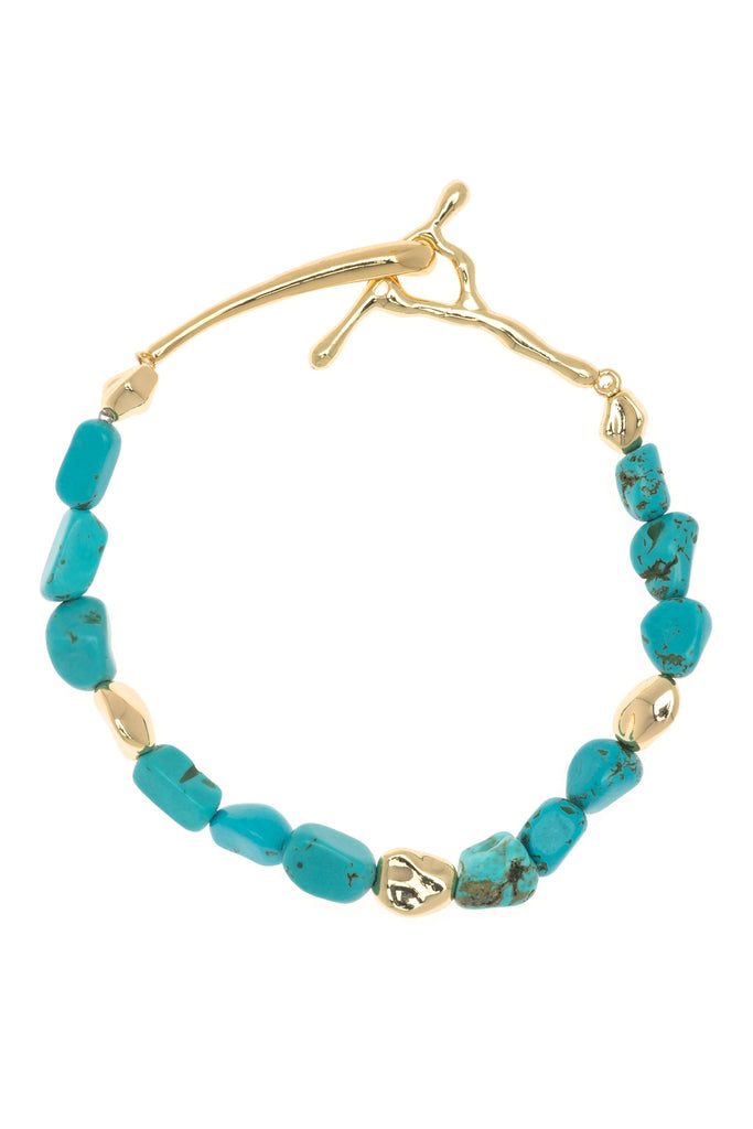 Chunky Turquoise Stone Bracelet - Nakamol