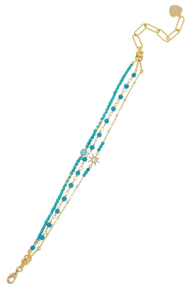 Layered Turquoise Beaded Bracelet - Nakamol